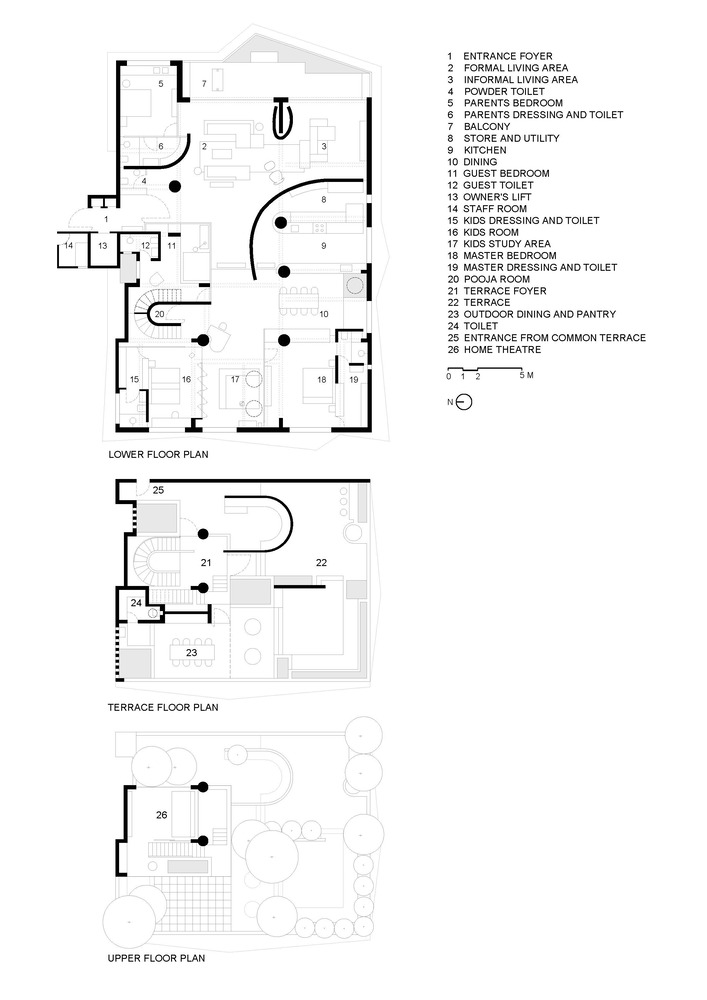 DOT,顶层公寓设计案例,公寓设计方案,顶层住宅,印度,野兽派风格,木模混凝土