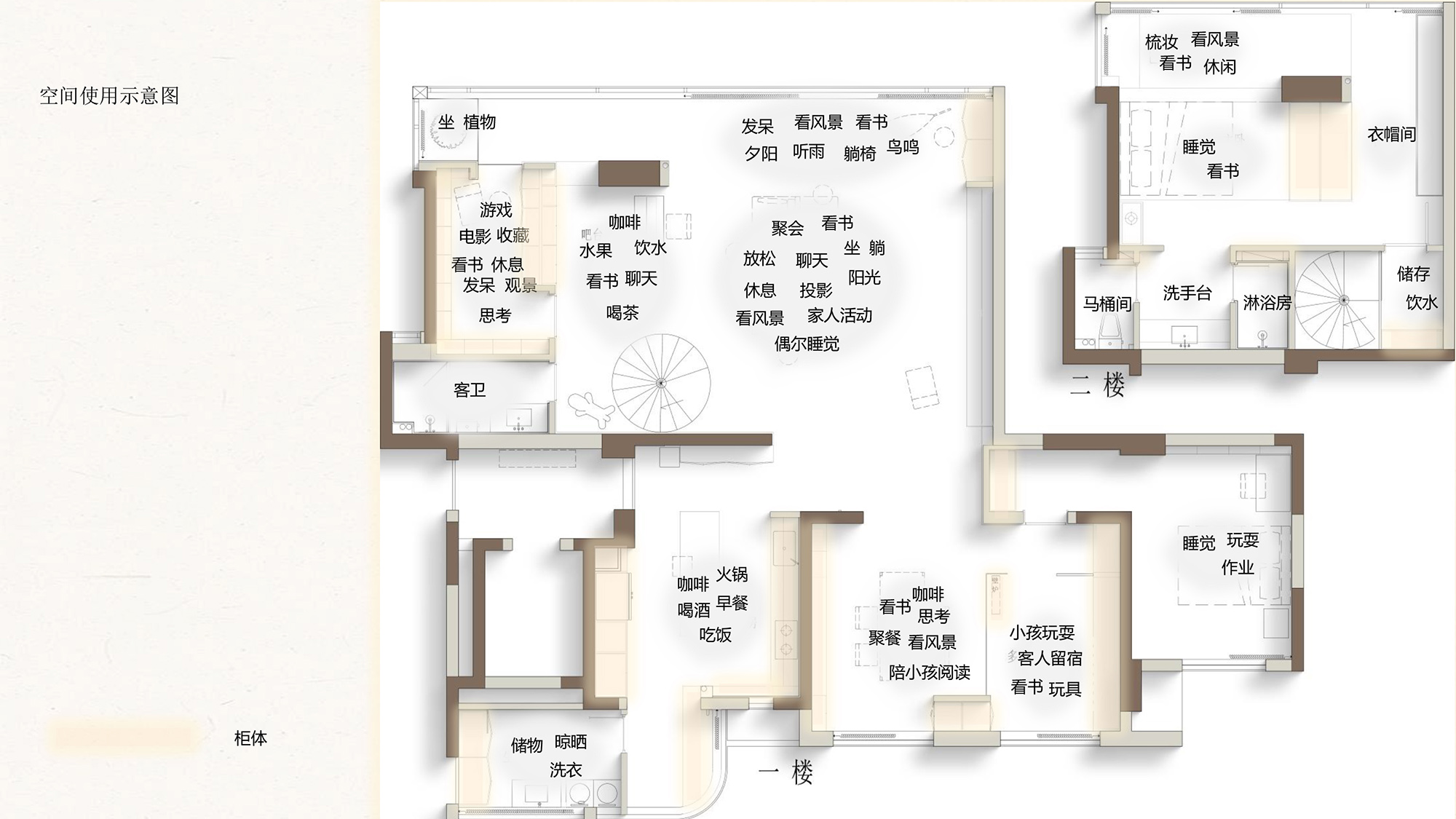 住宅设计,复式空间设计,现代风格复式设计,206㎡复式设计,206㎡,奶油风住宅,微水泥,复式住宅设计案例,复式住宅设计方案,成都,成都一个值得虚度光阴的家,璞采空间设计