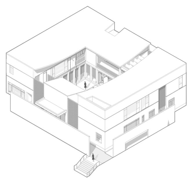 建筑设计,建筑改造,多功能空间,园区建筑改造,云南红河州方院工业园区里的四合院,云南红河州,素造建筑