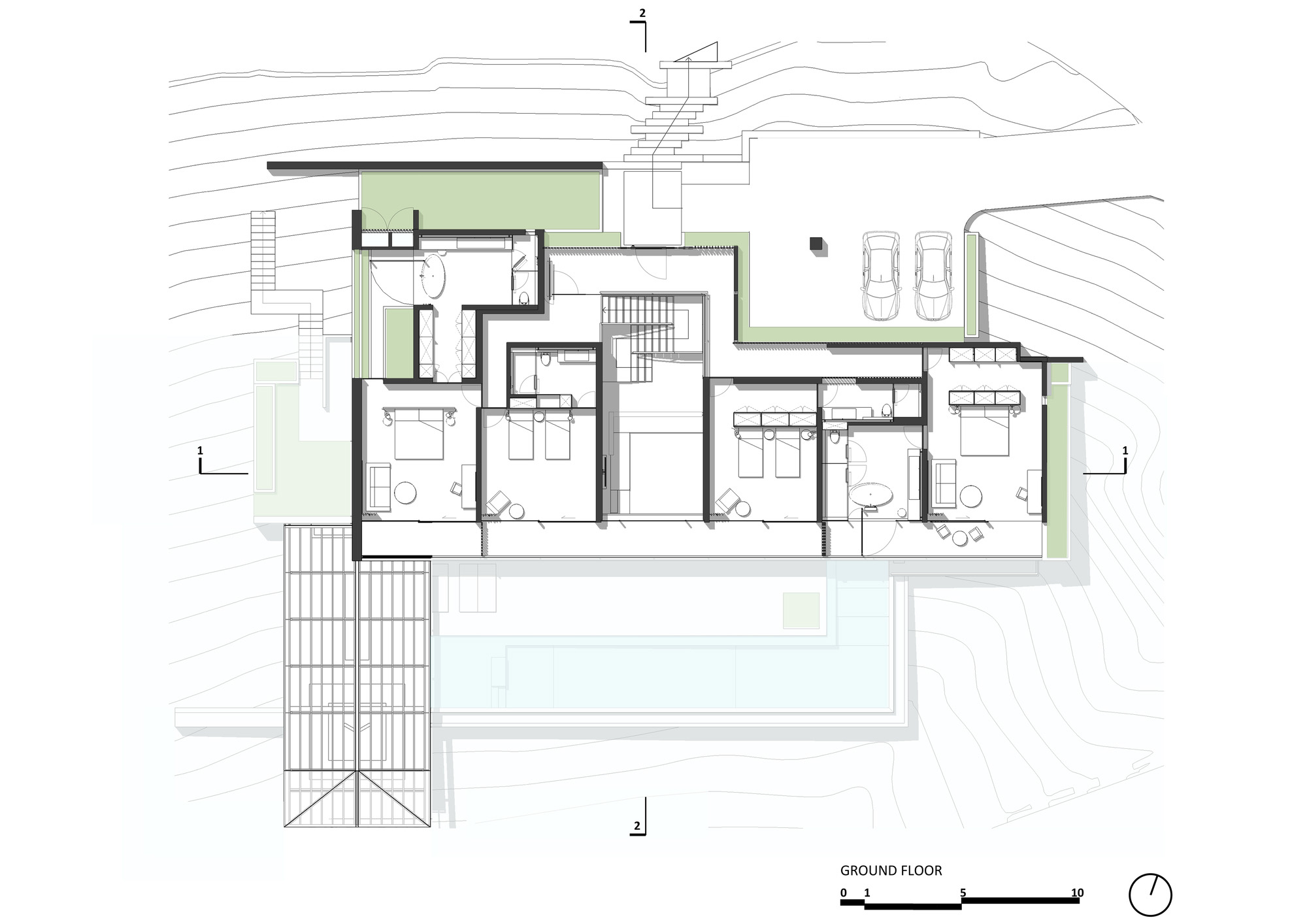 GFAB Architects,别墅设计,印尼,景观别墅,别墅设计案例,别墅设计方案,730㎡,东方美学,海景别墅