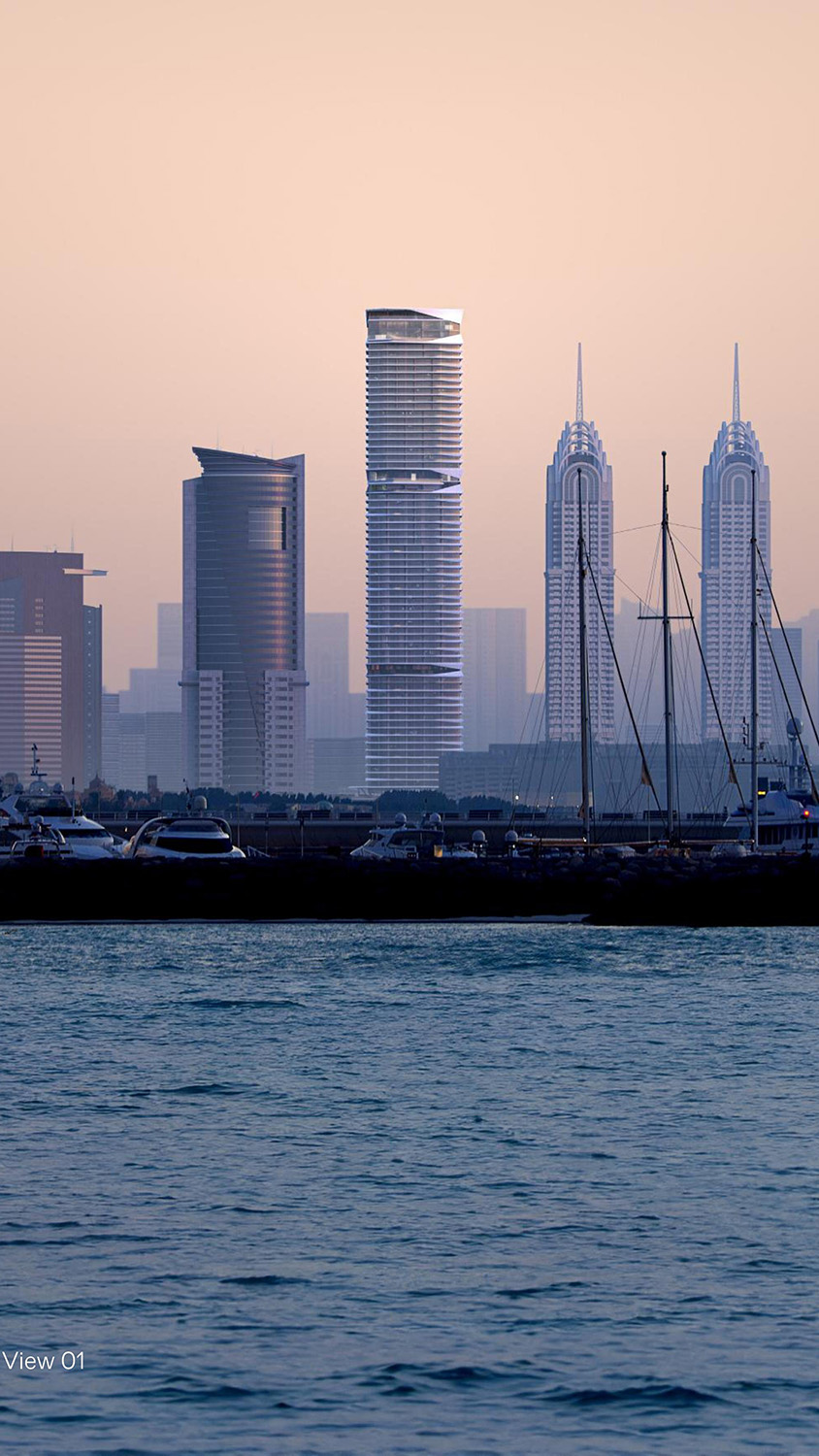 国外住宅设计,超高层住宅,迪拜,迪拜超高住宅Iconic Tower,国外住宅设计案例,建筑设计,Pininfarina Architecture宾法建筑